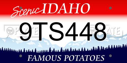 9TS448 Idaho License Plate