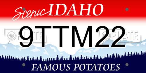 9TTM22 Idaho License Plate