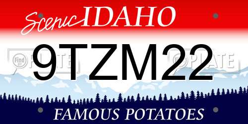 9TZM22 Idaho License Plate