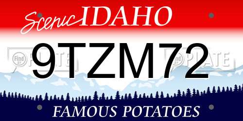 9TZM72 Idaho License Plate