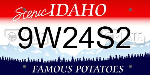 9W24S2 Idaho License Plate