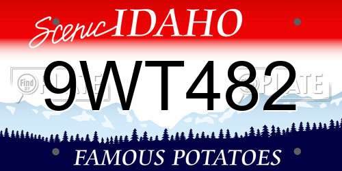 9WT482 Idaho License Plate