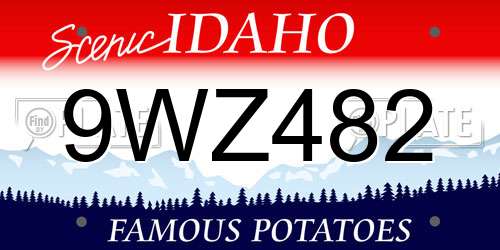9WZ482 Idaho License Plate