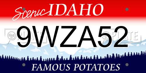 9WZA52 Idaho License Plate