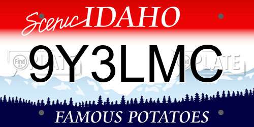 9Y3LMC Idaho License Plate