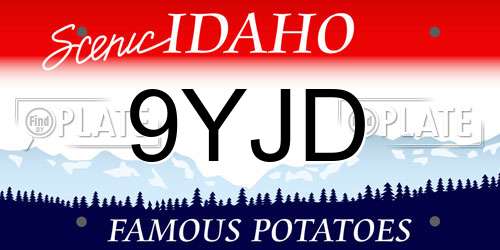 9YJD Idaho License Plate