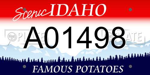 A01498 Idaho License Plate