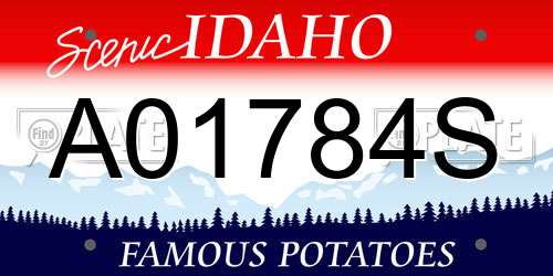 A01784S Idaho License Plate