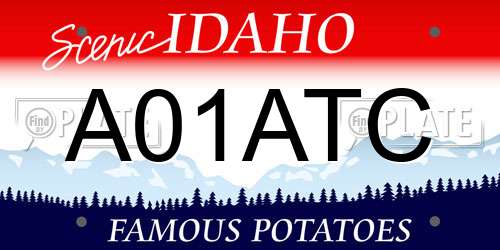 A01ATC Idaho License Plate