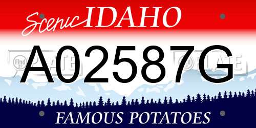 A02587G Idaho License Plate