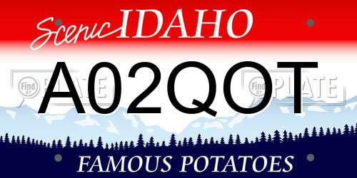 A02QOT Idaho License Plate