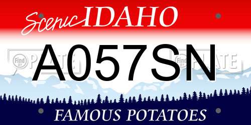 A057SN Idaho License Plate