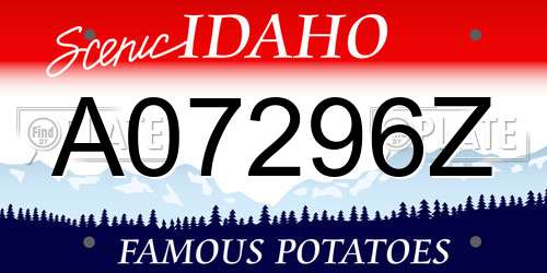 A07296Z Idaho License Plate