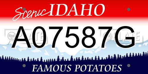 A07587G Idaho License Plate