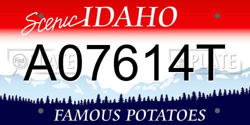 A07614T Idaho License Plate