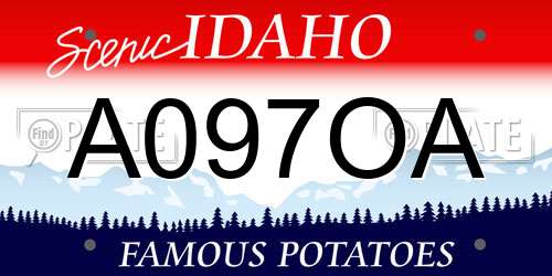 A097OA Idaho License Plate