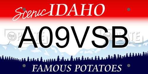 A09VSB Idaho License Plate