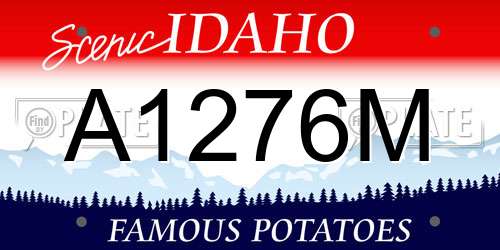 A1276M Idaho License Plate