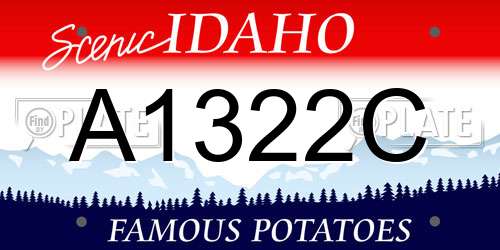 A1322C Idaho License Plate