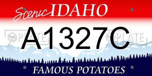 A1327C Idaho License Plate