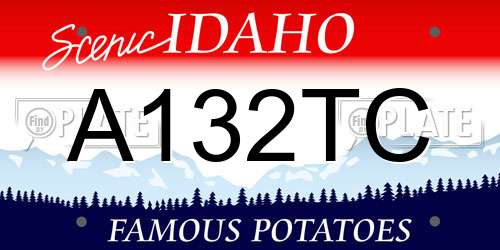 A132TC Idaho License Plate