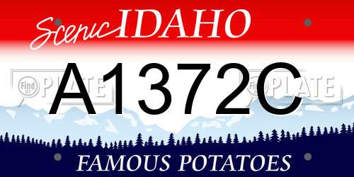 A1372C Idaho License Plate