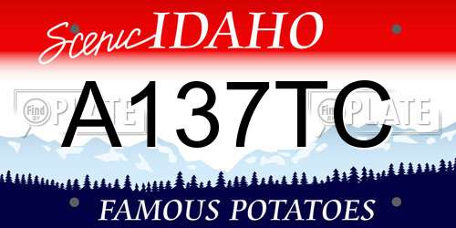 A137TC Idaho License Plate