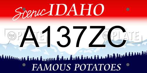 A137ZC Idaho License Plate