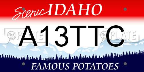 A13TTC Idaho License Plate