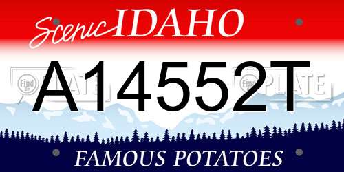 A14552T Idaho License Plate