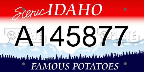 A145877 Idaho License Plate