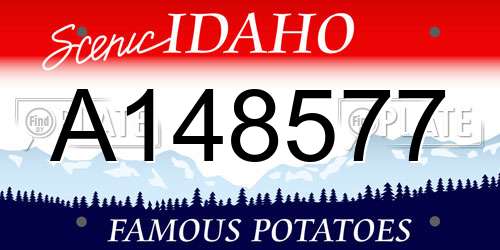 A148577 Idaho License Plate