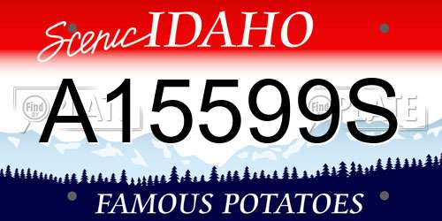 A15599S Idaho License Plate
