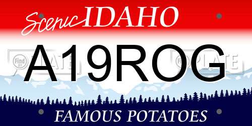A19ROG Idaho License Plate
