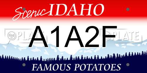 A1A2F Idaho License Plate
