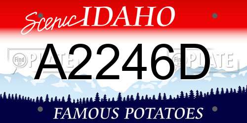 A2246D Idaho License Plate