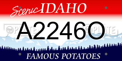 A2246O Idaho License Plate