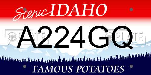 A224GQ Idaho License Plate