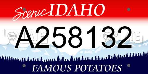 A258132 Idaho License Plate