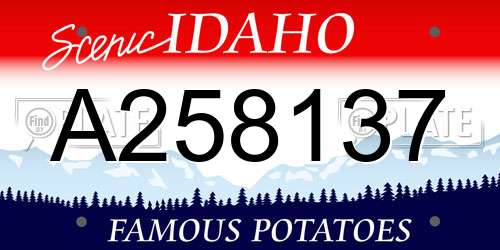 A258137 Idaho License Plate