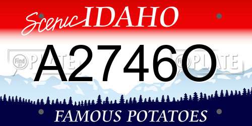 A2746O Idaho License Plate
