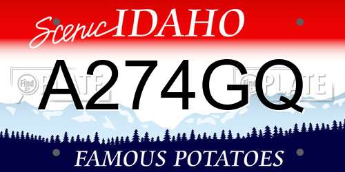 A274GQ Idaho License Plate