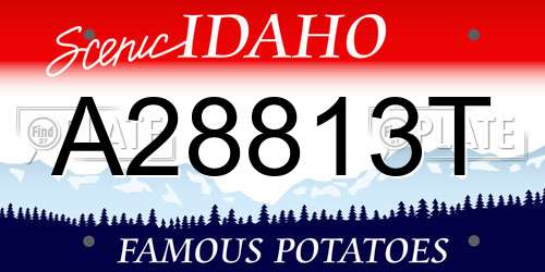 A28813T Idaho License Plate