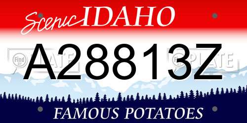 A28813Z Idaho License Plate
