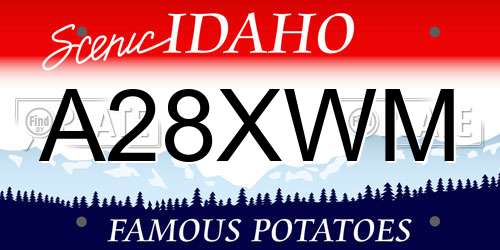 A28XWM Idaho License Plate