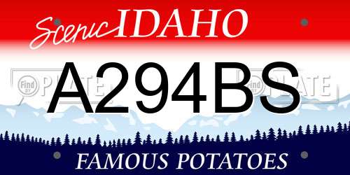 A294BS Idaho License Plate