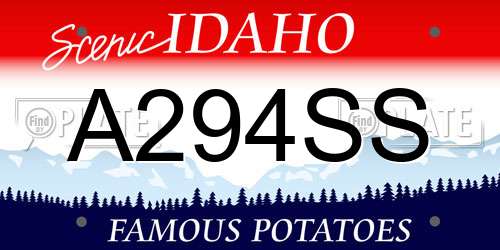 A294SS Idaho License Plate