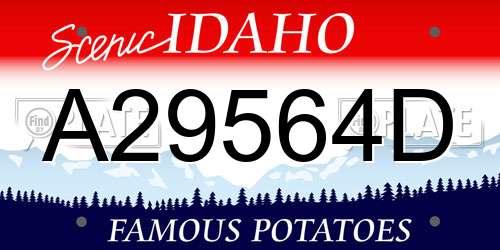 A29564D Idaho License Plate