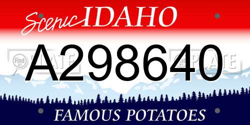 A298640 Idaho License Plate