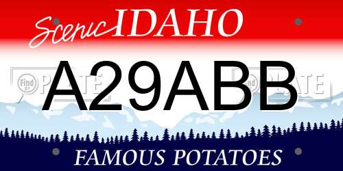 A29ABB Idaho License Plate